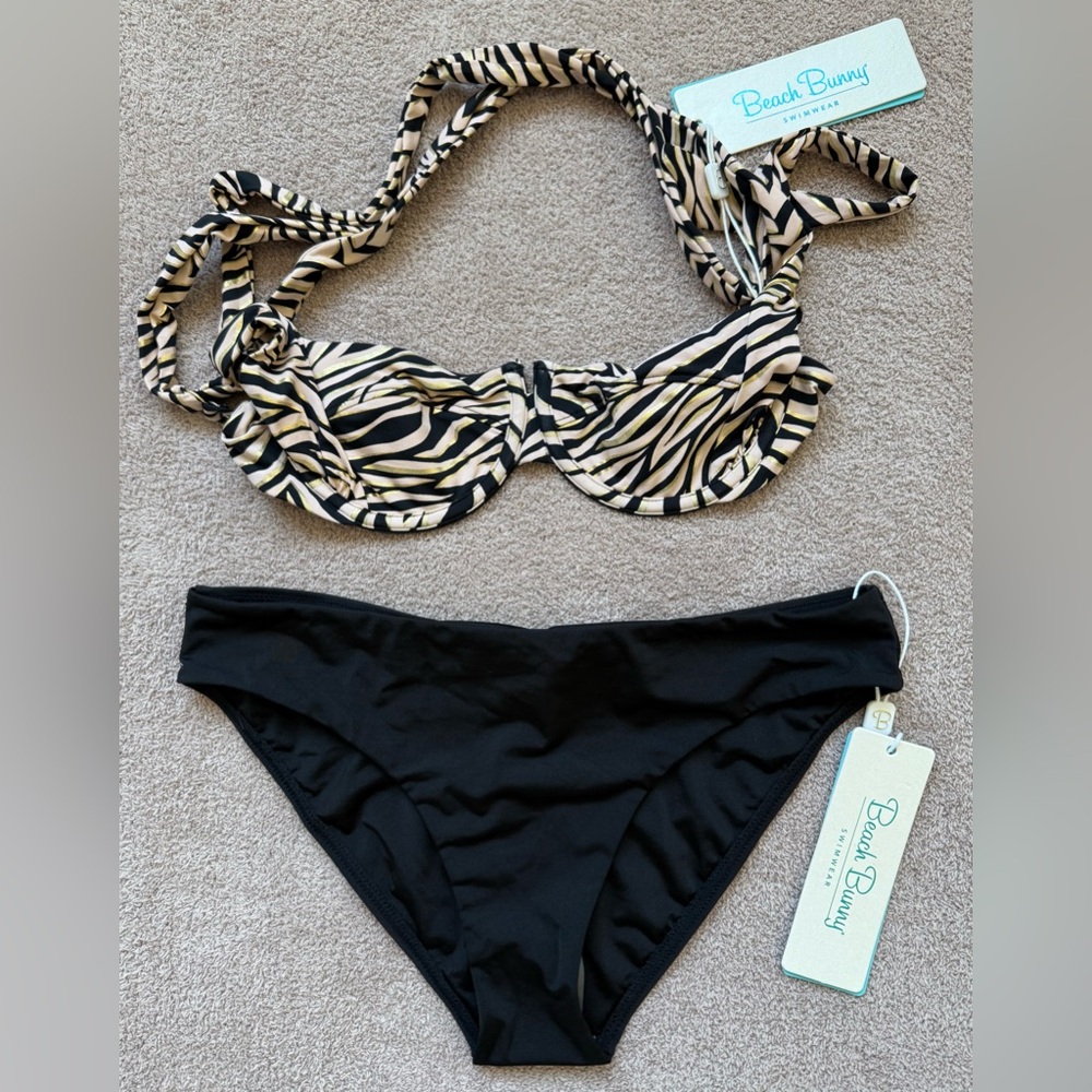NEW - Beach Bunny Bikini Set - Karter Bralette & Kate Full Bottom